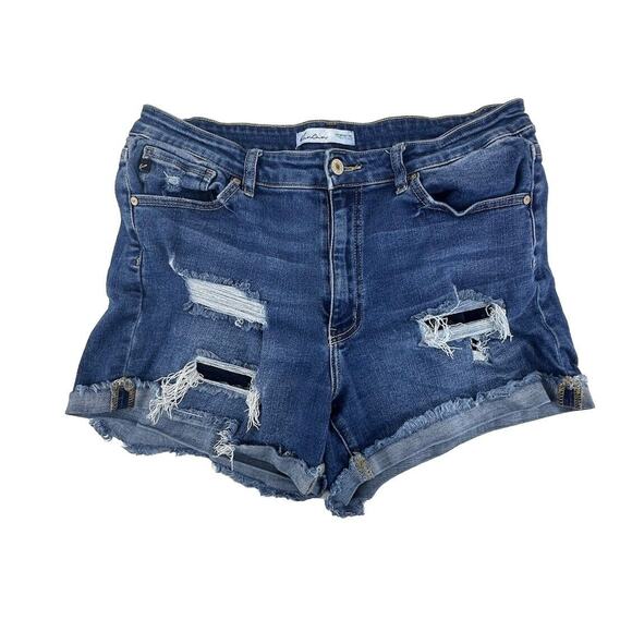 KanCan Pants - Women’s KanCan Distressed Denim Jean Shorts 4” Inseam Size 31 Blue 21-20